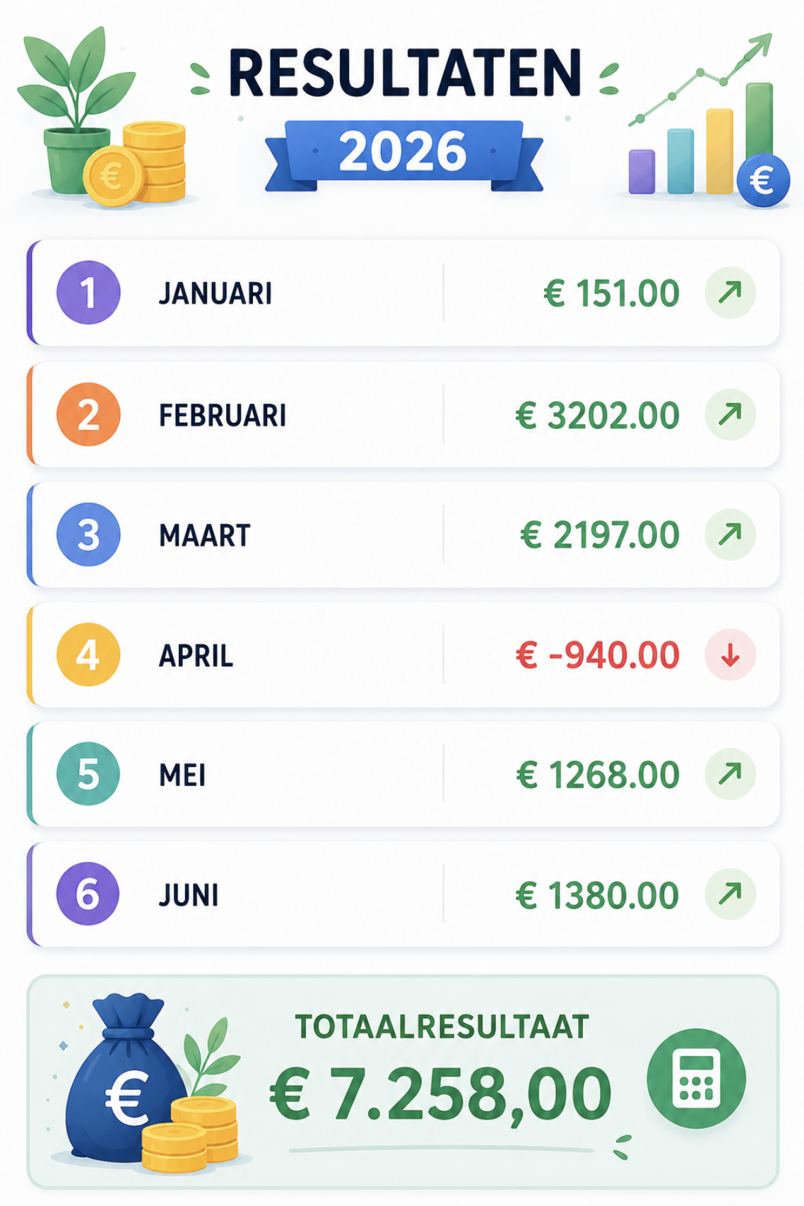 Resultaten Guy Systeem Trading 13 juni 2026