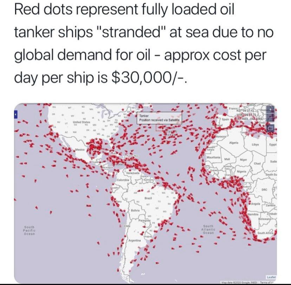 Tankers op zee
