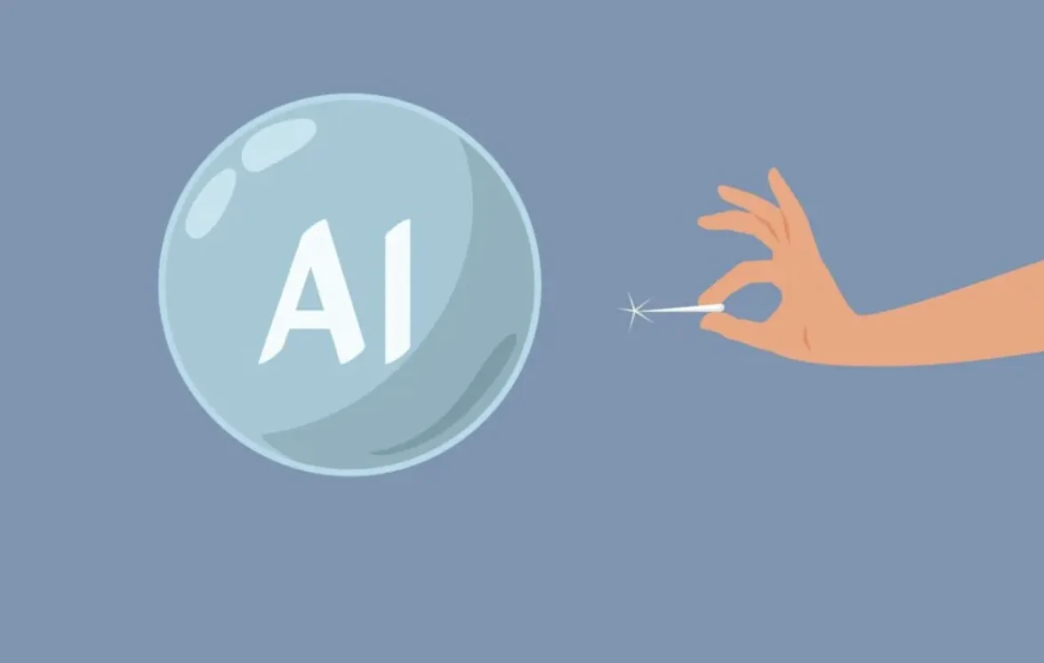 Illustratie AI zeepbel