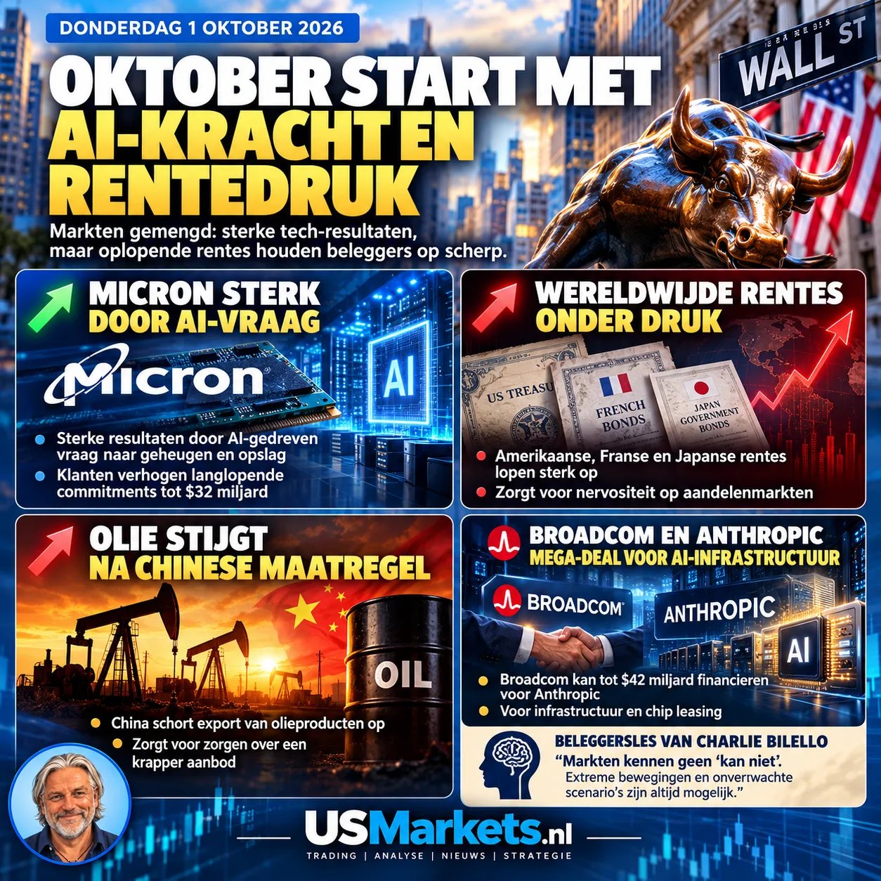 Oktober start met AI kracht en rentedruk