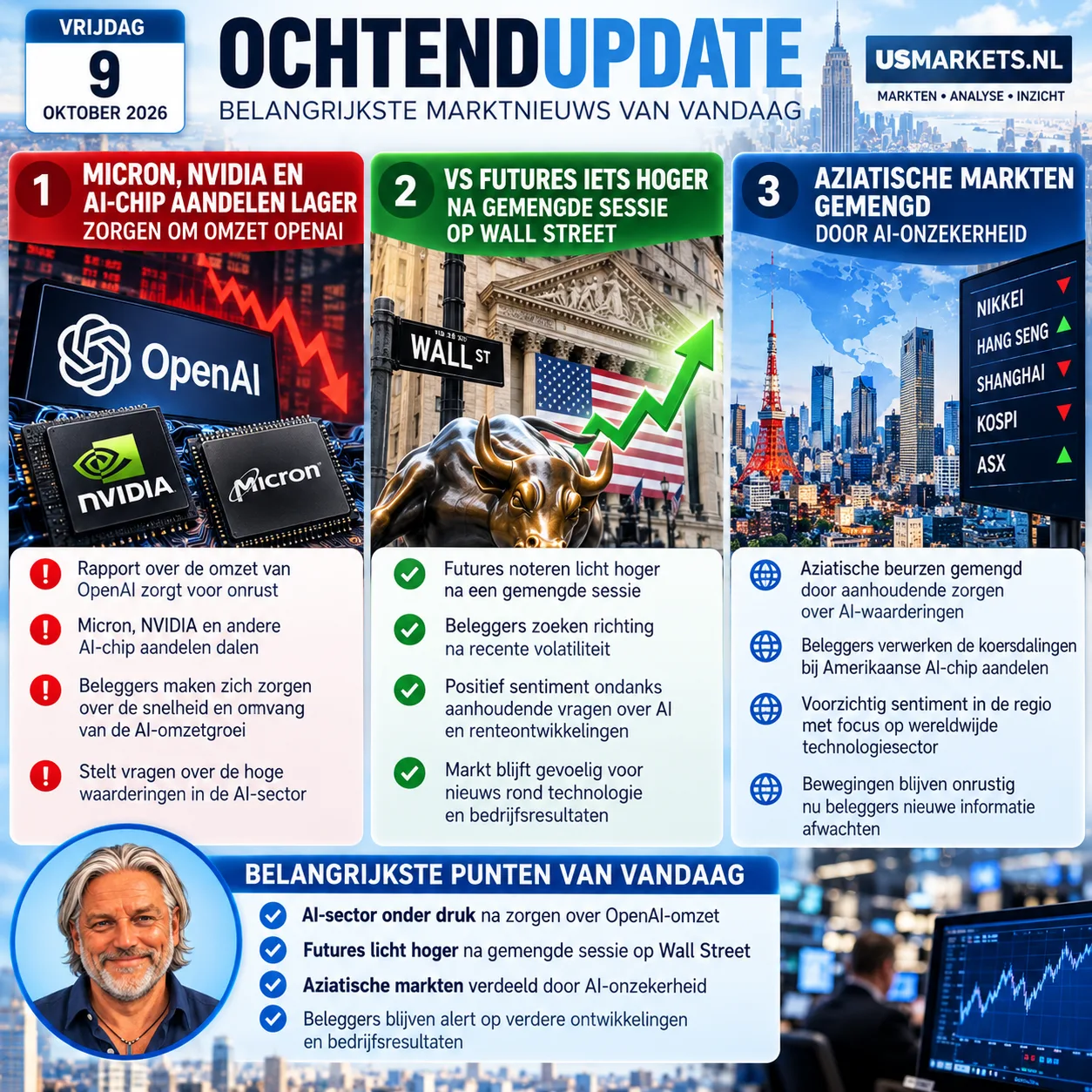Ochtendupdate vrijdag 9 oktober 2026 in 3 punten