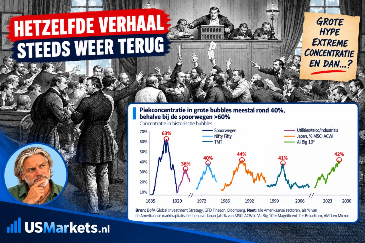 Concentratie in historische bubbles, hetzelfde verhaal steeds weer terug