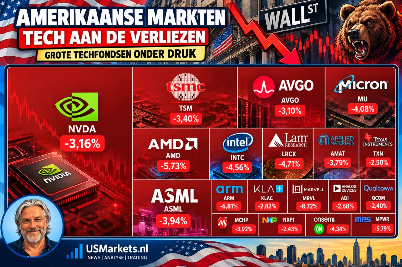 Amerikaanse markten, tech aan de verliezen
