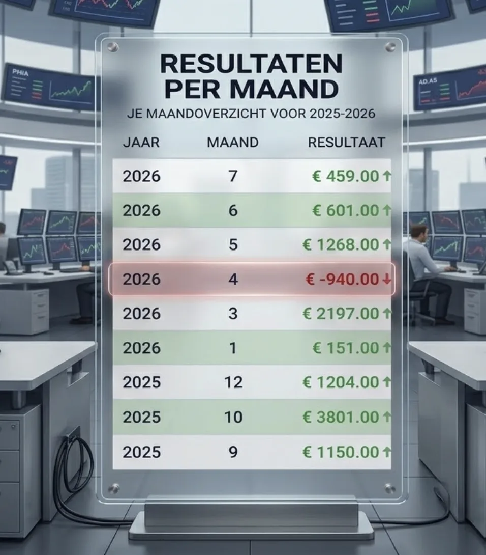 Resultaten Guy Systeem Trading juli 2026